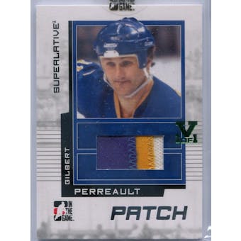 2009/10 In The Game Superlative Game Used Patches Silver #SP13 Gilbert Perreault Vault 1/1 (Reed Buy)