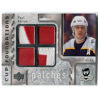 2006/07 The Cup Foundations Patches #CQPK Paul Kariya #/10 (Reed Buy)