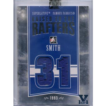 2012/13 In The Game Superlative Famous Fabrics Raised to the Rafters Silver #RTR65 Billy Smith Vault 1/1 (Reed
