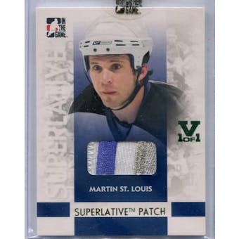 2007/08 In The Game Superlative Patches Gold #SP45 Martin St. Louis Vault 1/1 (Reed Buy)