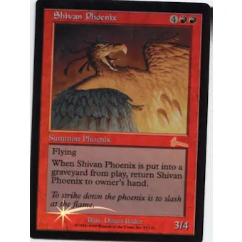 Magic the Gathering Urza's Legacy Single Shivan Phoenix Foil