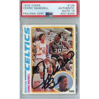 1978/79 Topps #128 Cedric Maxwell RC PSA AUTH Auto 10 *9349 (Reed Buy)