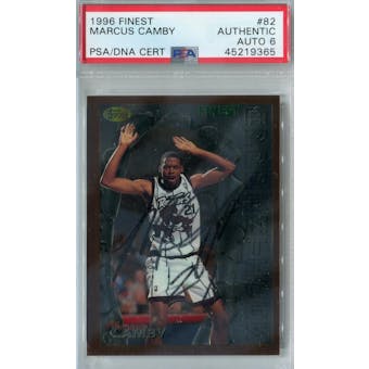 1996/97 Finest #82 Marcus Camby RC PSA AUTH Auto 6 *9365 (Reed Buy)