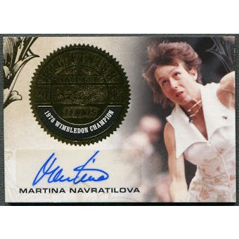 2015 Leaf Ultimate Tennis #BFMN1 Martina Navratilova Big Finish Gold Etched Foil Auto #09/10