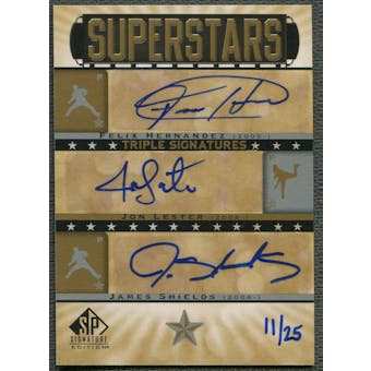 2012 SP Signature #ALSP2 Felix Hernandez Jon Lester James Shields Superstars Auto #11/25