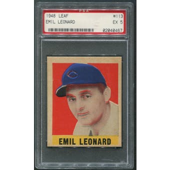 1948 Leaf Baseball #113 Emil Dutch Leonard Short Print PSA 5 (EX)