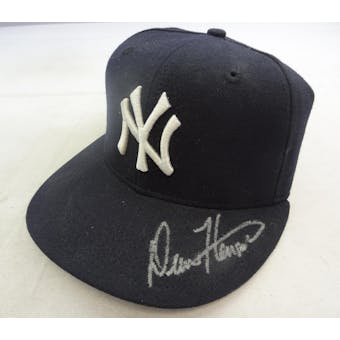 Drew Henson Autographed New York Yankees Baseball Hat Fleer 1575185 (Reed Buy)