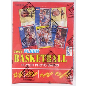 1991/92 Fleer Basketball Rack Box (BBCE) (FASC) (Reed Buy)