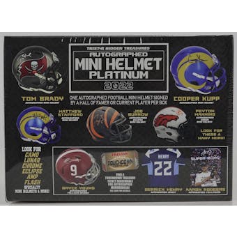 2022 TriStar Hidden Treasures Autographed Mini Helmet Platinum Edition Football Hobby Box