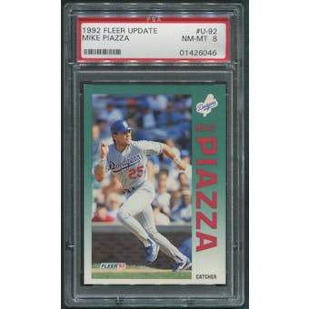 1992 Fleer Update Baseball #92 Mike Piazza Rookie PSA 8 (NM-MT)