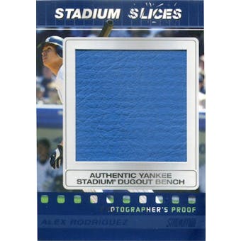 2008 Stadium Club Stadium Slices Photographer's Proof Blue #AR Alex Rodriguez #/25 (Reed Buy)