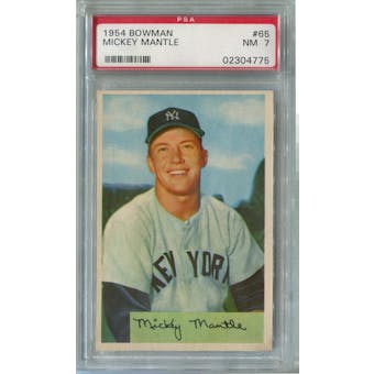 1954 Bowman #65 Mickey Mantle PSA 7  *4775 (Reed Buy)