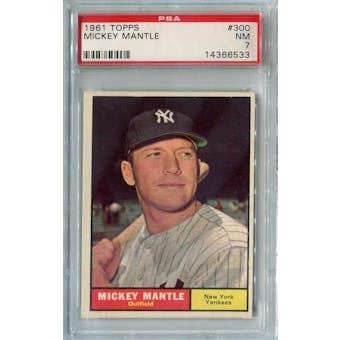 1961 Topps #300 Mickey Mantle PSA 7 *6533 (Reed Buy)