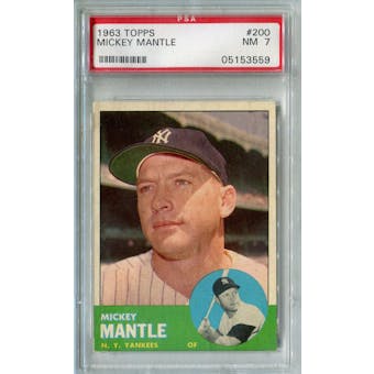 1963 Topps #200 Mickey Mantle PSA 7 *3559 (Reed Buy)
