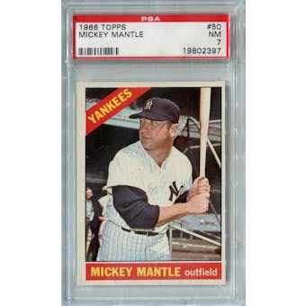1966 Topps #50 Mickey Mantle PSA 7 *2397 (Reed Buy)