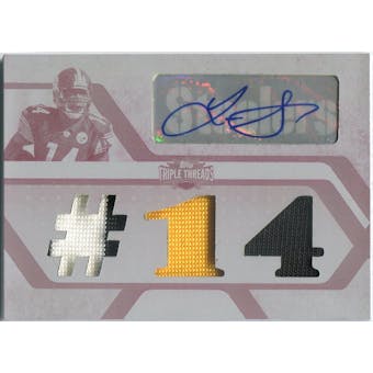 2008 Topps Triple Threads Autographed Relic Printing Plate #TTRA45 Limas Sweed 1/1 (Reed Buy)