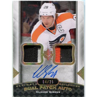 2013-14 Ultimate Collection Ultimate Duala Patch Autographs #UDPGC Claude Giroux #/25 (Reed Buy)