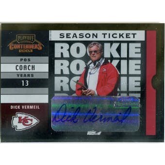 2003 Playoff Contenders #198 Dick Vermeil Autograph #/574 (Reed Buy)