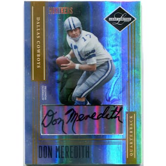 2006 Leaf Limited Monikers Autographs Gold #121 Don Meredith #/50 (Reed Buy)
