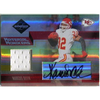 2005 Leaf Limited Material Monikers #MM18 Marcus Allen Autograph #/25 (Reed Buy)