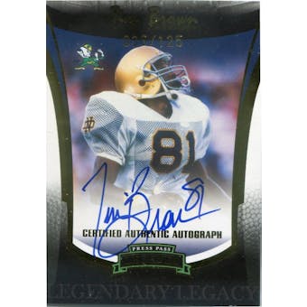 2006 Press Pass Legends Legendary Legacy Autographs Gold #2 Tim Brown #/125 (Reed Buy)