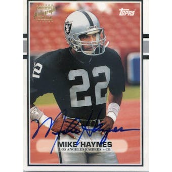 1997 Topps Hall of Fame Autographs #HF1 Mike Haynes (Reed Buy)
