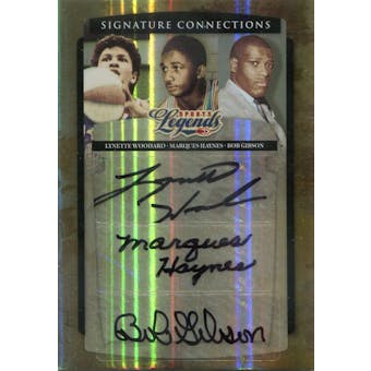 2008 Donruss Sports Legends Signature Connection Triples #3 Woodard/Haynes/Gibson Autograph #/50 (Reed Buy)