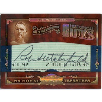 2007 Playoff National Treasures Historical Cuts #BW Bob Waterfield Autograph #/5 (Reed Buy)