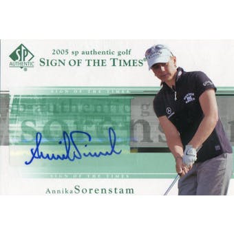 2005 SP Authentic Sign of the Times Single #AS Annika Sorenstam Autograph (Reed Buy)