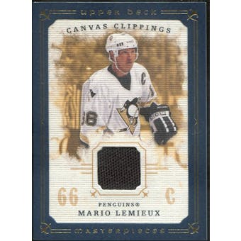 2008/09 Upper Deck Masterpieces Canvas Clippings Blue #CCML Mario Lemieux #/50 (Reed Buy)