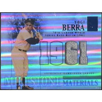 2002 Topps Tribute Milestone Materials Season #YB Yogi Berra #/61 (Reed Buy)