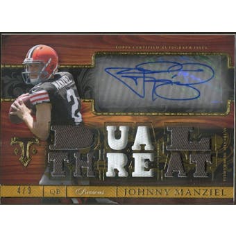 2014 Topps Triple Threads Autographed Relics Gold #TTARJM Johnny Manziel #/9 (Reed Buy)