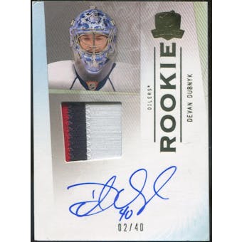 2009/10 The Cup Gold Rainbow #176 Devan Dubnyk Patch Autograph #/40 (Reed Buy)