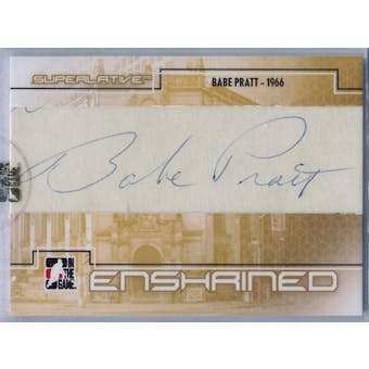 2007/08 ITG Superlative Enshrined Autographs Gold #EBP Babe Pratt 1/1 (Reed Buy)