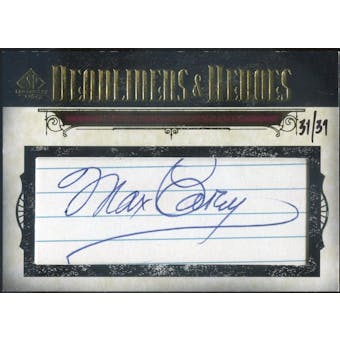 2008 SP Legendary Cuts Headliners and Heroes Cut Signatures #MC Max Carey Autograph #/31 (Reed Buy)