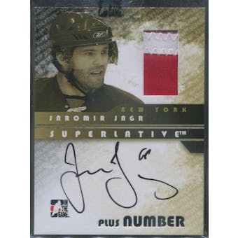 2012/13 ITG Superlative Plus Number Autographs Silver #SAPJJ Jaromir Jagr #/9 (Reed Buy)