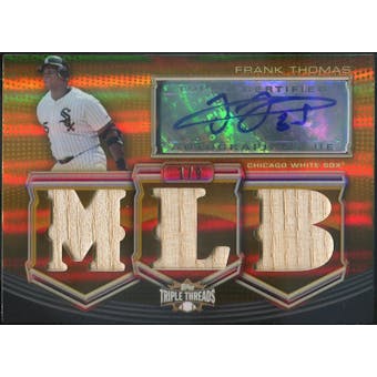 2010 Topps Triple Threads Autograph MLB Die Cut Relics Gold #FT Frank Thomas #/9 (Reed Buy)