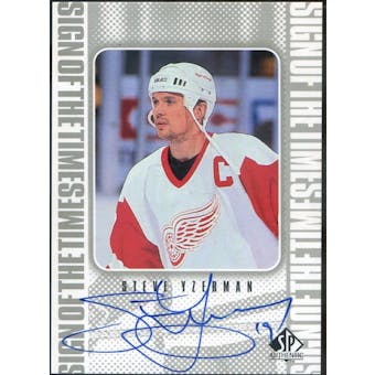 1998/99 SP Authentic Sign of the Times #SY Steve Yzerman Autograph (Reed Buy)