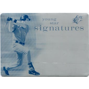 2007 SPx Young Stars Signatures Printing Plates Cyan #JM Joe Mauer 1/1 (Reed Buy)
