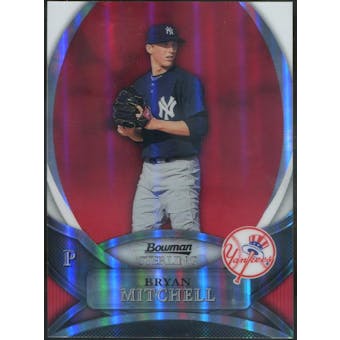 2010 Bowman Sterling Prospects Red Refractors #BM Bryan Mitchell 1/1 (Reed Buy)