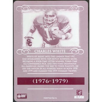 2008 Press Pass Legends Printing Plates Magenta Back #92 Charles White 1/1 (Reed Buy)