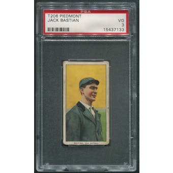 1909-11 T206 Baseball Jack Bastian Piedmont PSA 3 (VG)