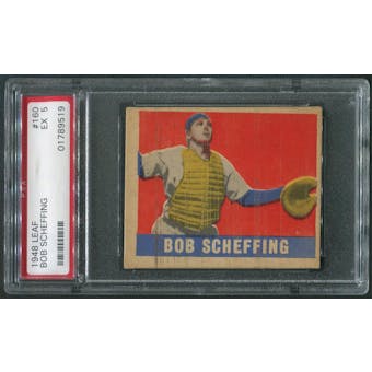 1948 Leaf Baseball #160 Bob Scheffing Rookie SP PSA 5 (EX)