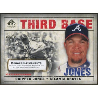2008 SP Legendary Cuts Memorable Moments #13 Chipper Jones 1/1 (Reed Buy)