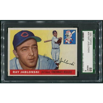 1955 Topps Baseball #56 Ray Jablonski SGC 88 (NM-MT 8)