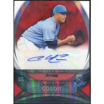2010 Bowman Sterling Prospect Autographs Red Refractors #CCO Christian Colon 1/1 (Reed Buy)