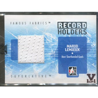 2007/08 ITG Superlative Famous Fabrics Record Holders Silver #RH13 Mario Lemieux Vault 1/1 (Reed Buy)