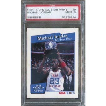 1991/92 Hoops All-Star MVPs #9 Michael Jordan PSA 9 *6714 (Reed Buy)