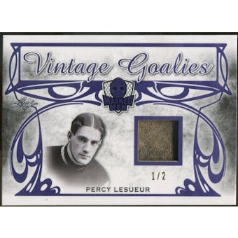 2017/18 Leaf Masked Men Vintage Goalies Memorabilia Purple #VG11 Percy LeSueur #/2 (Reed Buy)