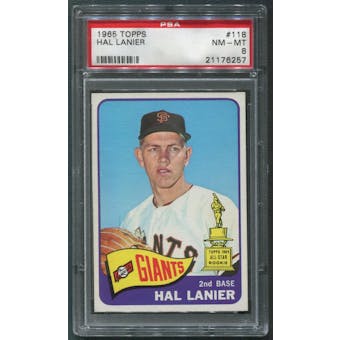 1965 Topps Baseball #118 Hal Lanier Rookie PSA 8 (NM-MT)
